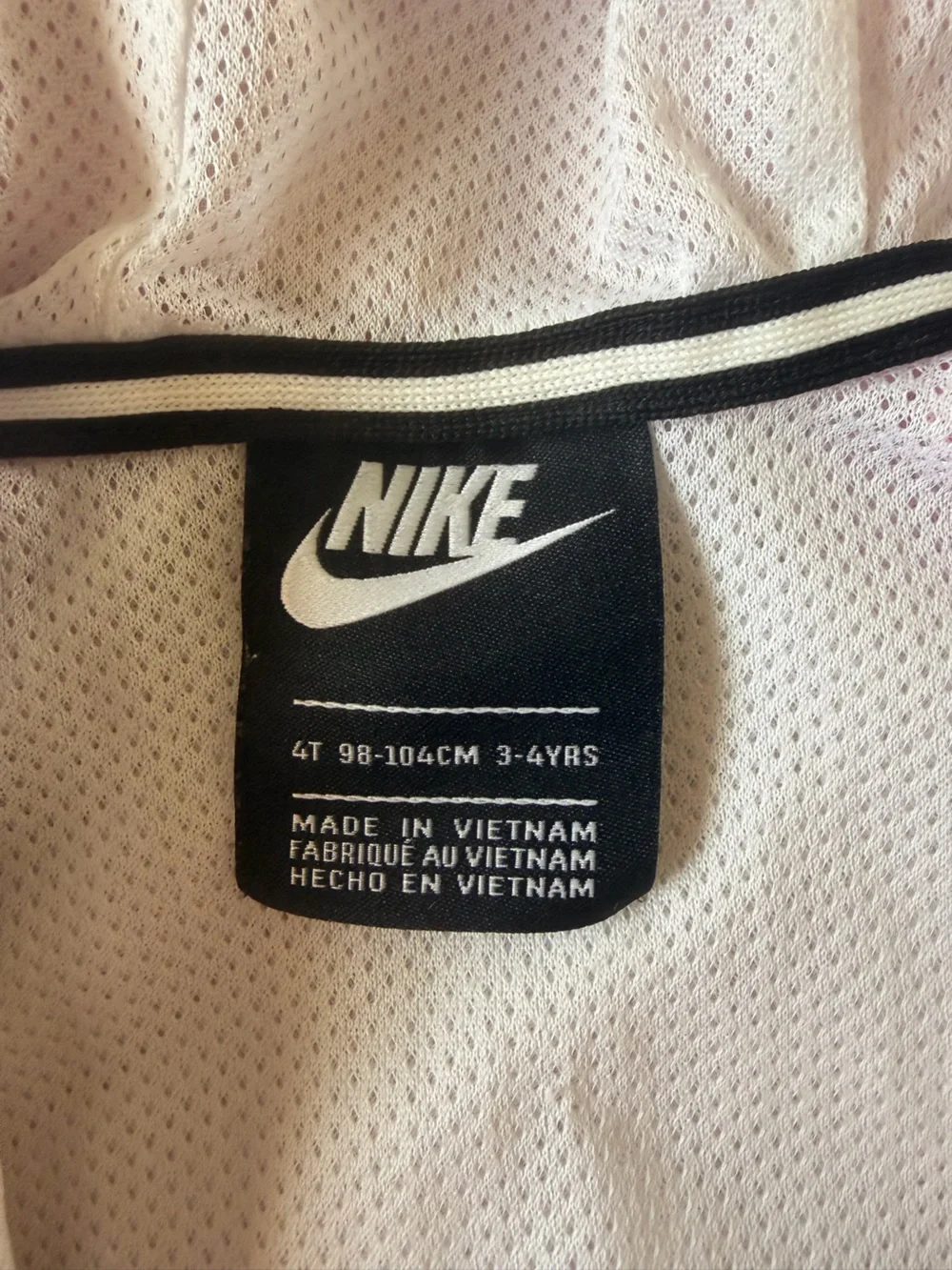 Nike White and Black Mesh Sports Jersey